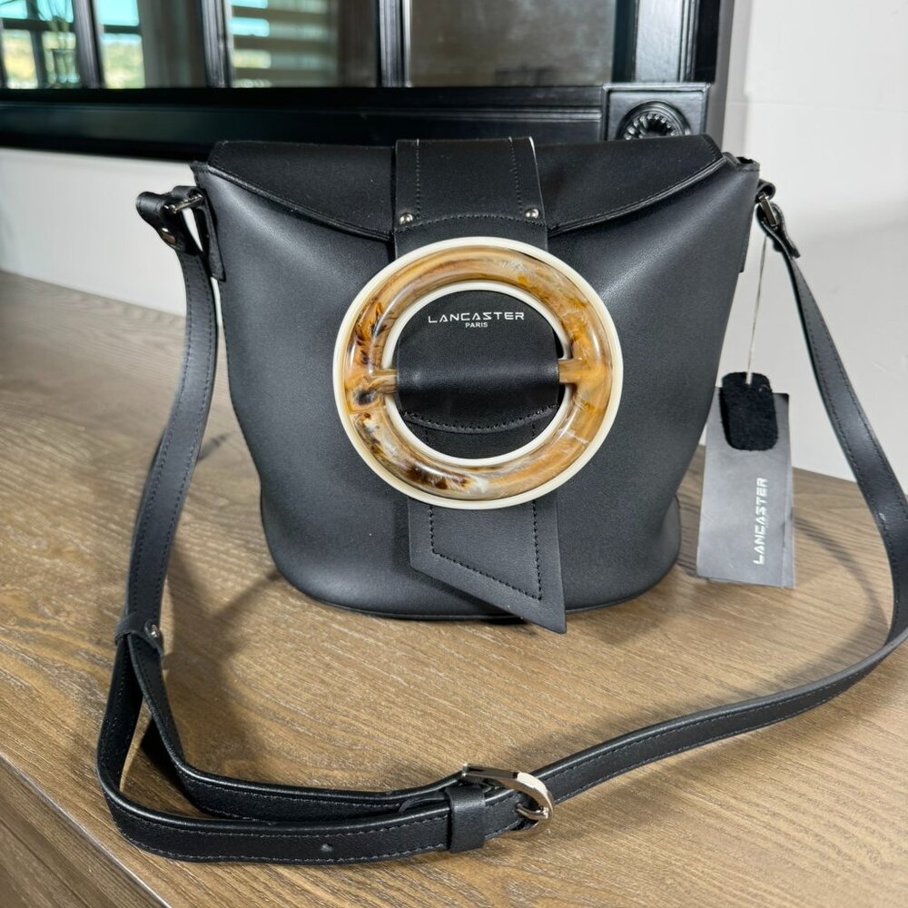 Lancaster Paris Trotter Bag — Foulonne Pia Black Leather NWT